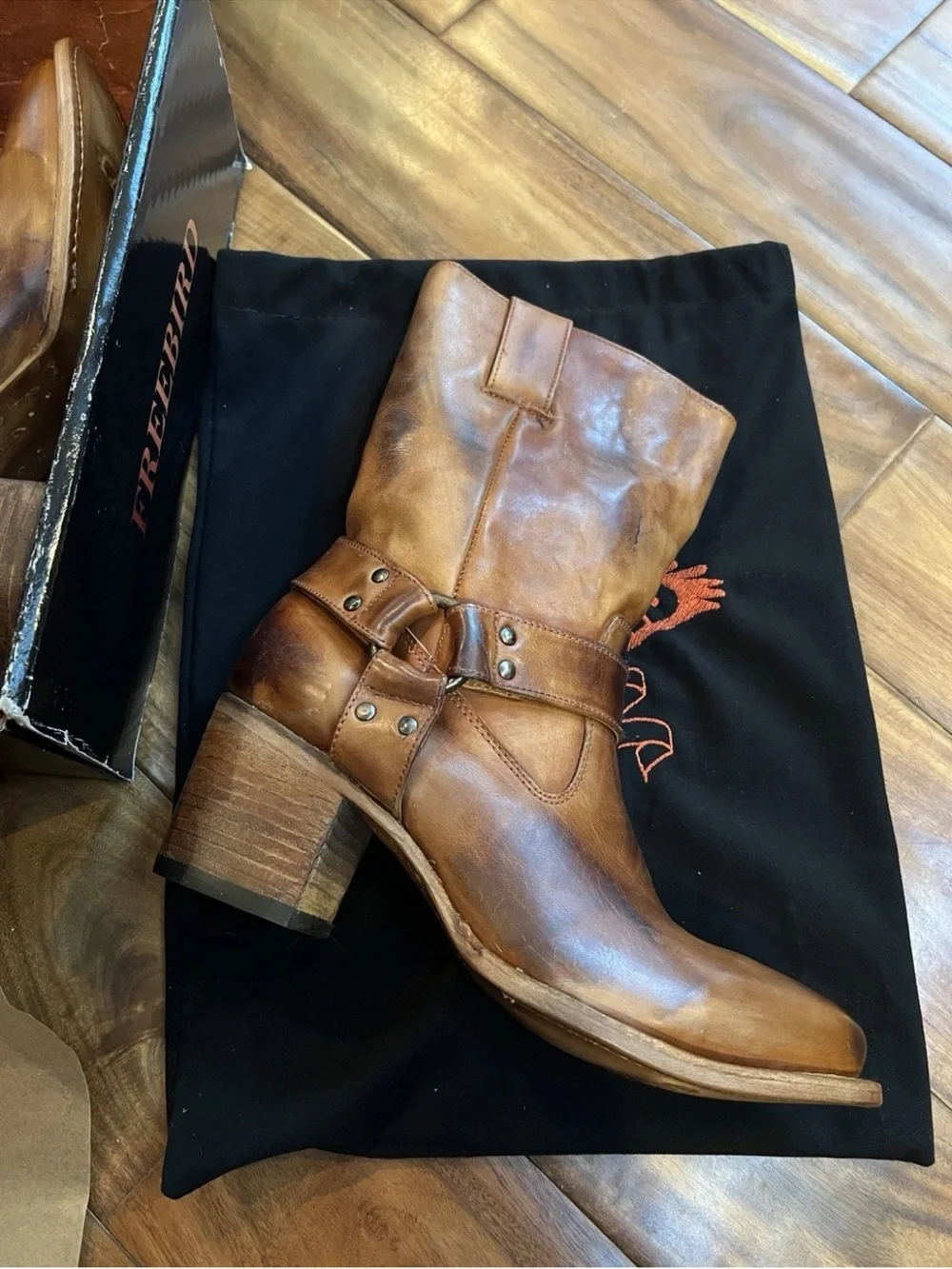 New Freebird Leather Darcy Boots In Whisky Brown Leather Size 11